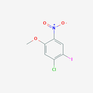 molecular formula C7H5ClINO3 B1433905 1-Chloro-2-iodo-5-methoxy-4-nitrobenzene CAS No. 1508278-48-5