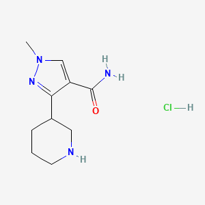 1-methyl-3-(piperidin-3-yl)-1H-pyrazole-4-carboxamide hydrochloride