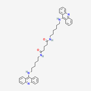 molecular formula C43H50N6O2 B14339060 N,N'-Bis(6-(9-acridinylamino)hexyl)pentanediamide CAS No. 98502-84-2