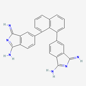 molecular formula C26H18N6 B14339066 6,6'-(Naphthalene-1,8-diyl)bis(1-imino-1H-isoindol-3-amine) CAS No. 110550-54-4