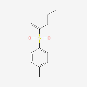 molecular formula C12H16O2S B14339074 Benzene, 1-methyl-4-[(1-methylenebutyl)sulfonyl]- CAS No. 105235-53-8