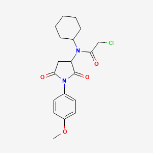 2-Chloro-N-cyclohexyl-N-[1-(4-methoxyphenyl)-2,5-dioxopyrrolidin-3-yl]acetamide