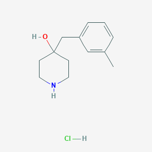 4-[(3-Methylphenyl)methyl]piperidin-4-ol hydrochloride