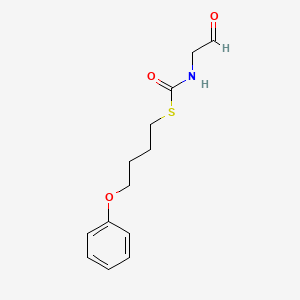 molecular formula C13H17NO3S B14339245 S-(4-Phenoxybutyl) (2-oxoethyl)carbamothioate CAS No. 103614-72-8