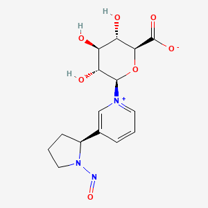 molecular formula C15H19N3O7 B1433926 N'-Nitrosonornicotine-N-b-D-glucuronide CAS No. 864071-82-9