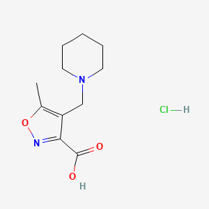 5-Methyl-4-(piperidin-1-ylmethyl)isoxazole-3-carboxylic acid hydrochloride