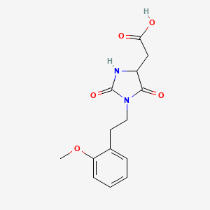 {1-[2-(2-Methoxyphenyl)ethyl]-2,5-dioxoimidazolidin-4-YL}acetic acid