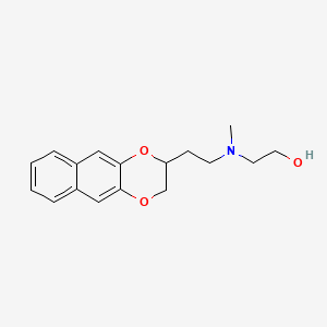 molecular formula C17H21NO3 B14339329 2-(N-(2-Hydroxyethyl)methylaminomethyl)-naphtho(2,3-b)-p-dioxan CAS No. 101221-51-6