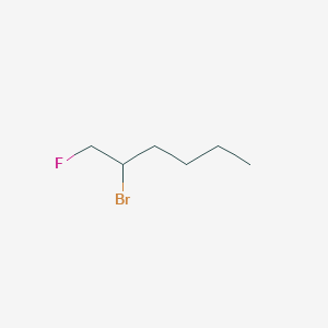 molecular formula C6H12BrF B14339355 2-Bromo-1-fluorohexane CAS No. 105198-16-1