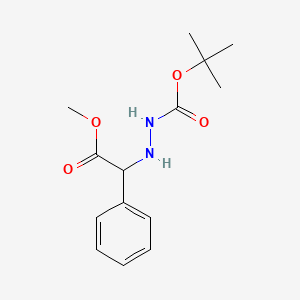 molecular formula C14H20N2O4 B1433937 Methyl 2-({[(tert-butoxy)carbonyl]amino}amino)-2-phenylacetate CAS No. 182887-79-2