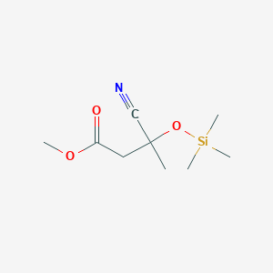 molecular formula C9H17NO3Si B14339388 Methyl 3-cyano-3-[(trimethylsilyl)oxy]butanoate CAS No. 96304-79-9
