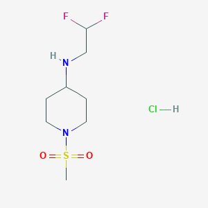 N-(2,2-difluoroethyl)-1-methanesulfonylpiperidin-4-amine hydrochloride