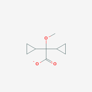molecular formula C9H13O3- B14339418 Dicyclopropyl(methoxy)acetate CAS No. 100144-93-2