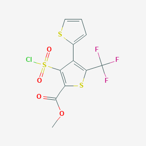 4'-Chlorosulfonyl-2'-trifluoromethyl-[2,3']bithiophenyl-5'-carboxylic acid methyl ester