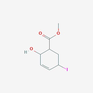 molecular formula C8H11IO3 B14339430 Methyl 2-hydroxy-5-iodocyclohex-3-ene-1-carboxylate CAS No. 105706-87-4