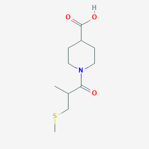 molecular formula C11H19NO3S B1433944 1-[2-Methyl-3-(methylsulfanyl)propanoyl]piperidine-4-carboxylic acid CAS No. 1570303-15-9