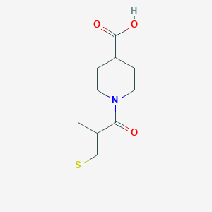 1-[2-Methyl-3-(methylsulfanyl)propanoyl]piperidine-4-carboxylic acid
