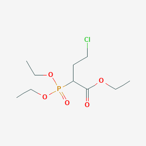 molecular formula C10H20ClO5P B14339447 Ethyl 4-chloro-2-(diethoxyphosphoryl)butanoate CAS No. 104585-91-3
