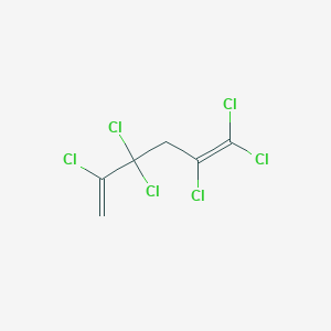 molecular formula C6H4Cl6 B14339454 1,5-Hexadiene, 1,1,2,4,4,5-hexachloro- CAS No. 97985-58-5