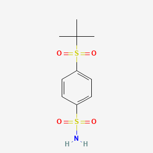 molecular formula C10H15NO4S2 B1433947 4-(2-Methylpropane-2-sulfonyl)benzene-1-sulfonamide CAS No. 1789027-99-1