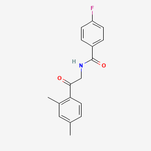 molecular formula C17H16FNO2 B14339498 N-[2-(2,4-Dimethylphenyl)-2-oxoethyl]-4-fluorobenzamide CAS No. 105669-26-9