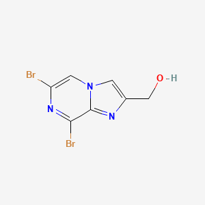 molecular formula C7H5Br2N3O B1433952 (6,8-Dibromoimidazo[1,2-A]pyrazin-2-YL)methanol CAS No. 1382451-66-2