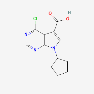 4-Chloro-7-cyclopentyl-7H-pyrrolo[2,3-D] pyrimidine-5-carboxylic acid