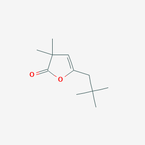 molecular formula C11H18O2 B14339563 5-(2,2-Dimethylpropyl)-3,3-dimethylfuran-2(3H)-one CAS No. 93828-01-4