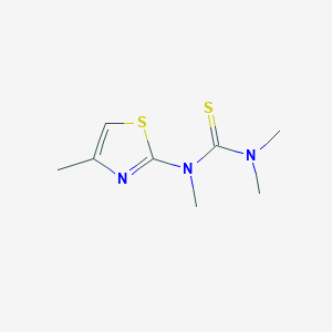 molecular formula C8H13N3S2 B14339567 N,N,N'-Trimethyl-N'-(4-methyl-1,3-thiazol-2-yl)thiourea CAS No. 95611-42-0