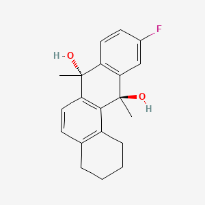 molecular formula C20H21FO2 B14339572 Benz(a)anthracene-7,12-diol, 10-fluoro-1,2,3,4,7,12-hexahydro-7,12-dimethyl-, trans- CAS No. 104761-65-1