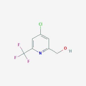molecular formula C7H5ClF3NO B1433960 (4-Chloro-6-(trifluoromethyl)pyridin-2-YL)methanol CAS No. 1447607-61-5