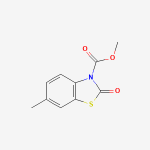 molecular formula C10H9NO3S B14339675 Methyl 6-methyl-2-oxo-1,3-benzothiazole-3(2H)-carboxylate CAS No. 106675-18-7