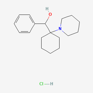 molecular formula C18H28ClNO B14339678 Cyclohexanemethanol, alpha-phenyl-1-piperidino-, hydrochloride CAS No. 101564-32-3