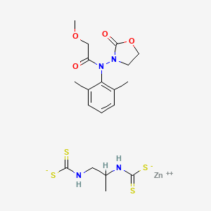 molecular formula C19H26N4O4S4Zn B14339688 Propineb-oxadixyl mixt. CAS No. 100308-03-0