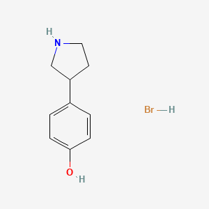 molecular formula C10H14BrNO B1433969 4-(Pyrrolidin-3-yl)phenol hydrobromide CAS No. 38175-43-8
