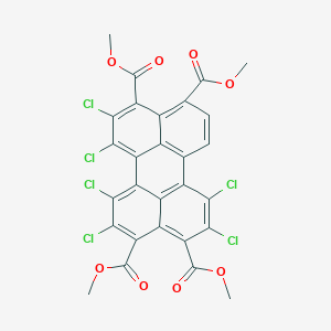 molecular formula C28H14Cl6O8 B14339733 Tetramethyl 1,2,5,6,7,8-hexachloroperylene-3,4,9,10-tetracarboxylate CAS No. 97905-31-2