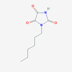 molecular formula C9H14N2O3 B14339750 1-Hexylimidazolidine-2,4,5-trione CAS No. 105685-94-7