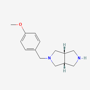 molecular formula C14H20N2O B1433977 cis-2-(4-Methoxybenzyl)octahydropyrrolo[3,4-c]pyrrole CAS No. 1807937-91-2