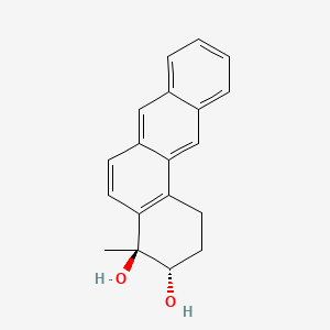 molecular formula C19H18O2 B14339784 trans-4-Methyl-1,2,3,4-tetrahydrobenz(a)anthracene-3,4-diol CAS No. 94849-76-0