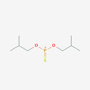 molecular formula C8H18O2PS+ B14339802 Bis(2-methylpropoxy)(sulfanylidene)phosphanium CAS No. 106345-68-0