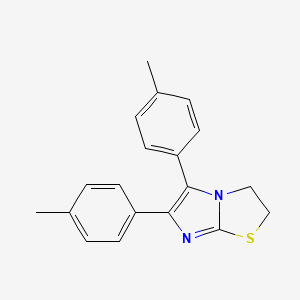 molecular formula C19H18N2S B14339809 5,6-Bis(4-methylphenyl)-2,3-dihydroimidazo[2,1-b][1,3]thiazole CAS No. 97059-60-4