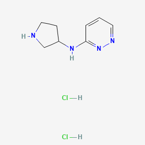 molecular formula C8H14Cl2N4 B1433981 N-(pyrrolidin-3-yl)pyridazin-3-amine dihydrochloride CAS No. 1864014-31-2