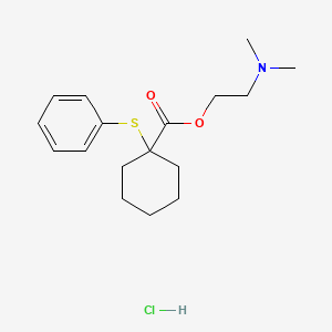 molecular formula C17H26ClNO2S B14339822 Cyclohexanecarboxylic acid, 1-(phenylthio)-, 2-(dimethylamino)ethyl ester, hydrochloride CAS No. 101330-09-0
