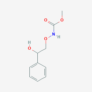 molecular formula C10H13NO4 B14339833 Methyl (2-hydroxy-2-phenylethoxy)carbamate CAS No. 93624-85-2