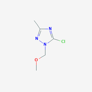 molecular formula C5H8ClN3O B1433987 5-chloro-1-(methoxymethyl)-3-methyl-1H-1,2,4-triazole CAS No. 1630763-77-7