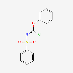 molecular formula C13H10ClNO3S B14339872 Phenyl (benzenesulfonyl)carbonochloridimidate CAS No. 93640-04-1