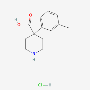 molecular formula C13H18ClNO2 B1433989 4-(3-Methylphenyl)piperidine-4-carboxylic acid hydrochloride CAS No. 1803598-61-9