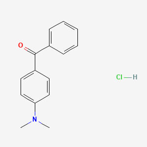 molecular formula C15H16ClNO B14339890 [4-(Dimethylamino)phenyl]-phenylmethanone;hydrochloride CAS No. 93052-55-2