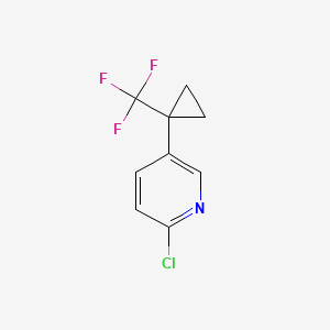 molecular formula C9H7ClF3N B1433992 2-Chloro-5-[1-(trifluoromethyl)cyclopropyl]pyridine CAS No. 1803611-16-6