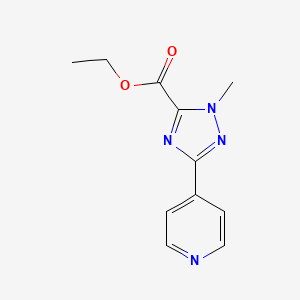 molecular formula C11H12N4O2 B1433995 ethyl 1-methyl-3-(pyridin-4-yl)-1H-1,2,4-triazole-5-carboxylate CAS No. 1803610-00-5